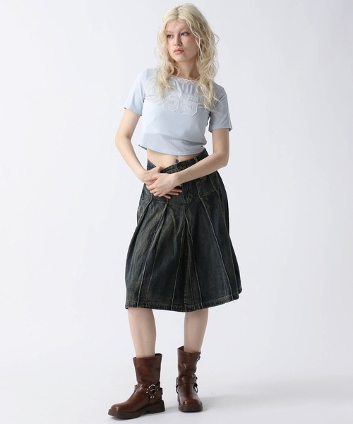 FOREVER 21(フォーエバー トゥエンティーワン)の「【2025SS】フーディコンパクトTシャツ(Tシャツ/カットソー・レディース・グレー/ブルー/ピンク・FREE)」の17枚目の写真