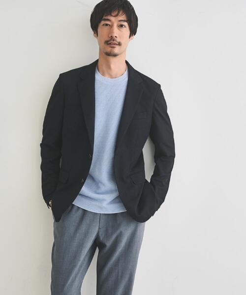 TAKEO KIKUCHI（タケオキクチ）の「テクスチャーニット コンビ カットソー（Tシャツ/カットソー・メンズ・ブルー/ライトグレー/ネイビー・04/03/02）」の15枚目の写真