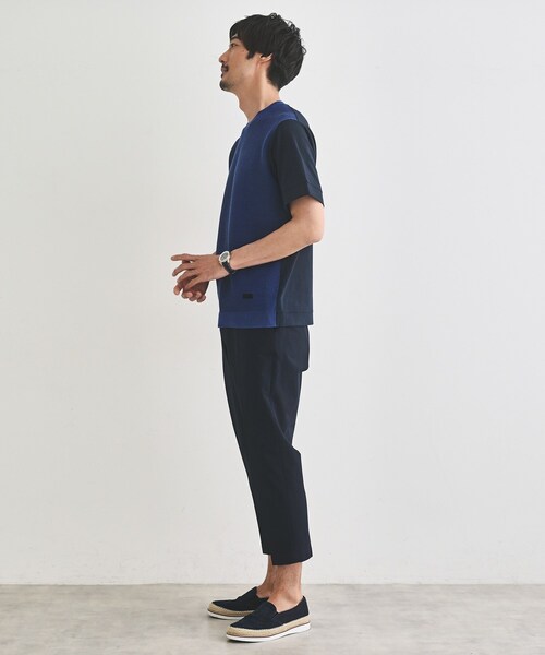 TAKEO KIKUCHI（タケオキクチ）の「テクスチャーニット コンビ カットソー（Tシャツ/カットソー・メンズ・ブルー/ライトグレー/ネイビー・04/03/02）」の8枚目の写真
