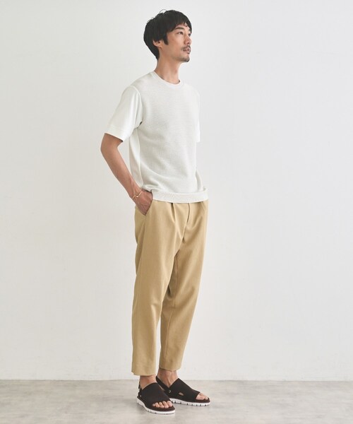 TAKEO KIKUCHI（タケオキクチ）の「テクスチャーニット コンビ カットソー（Tシャツ/カットソー・メンズ・ブルー/ライトグレー/ネイビー・04/03/02）」の4枚目の写真