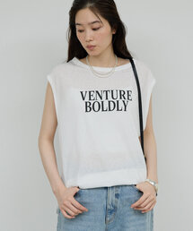 未使用タグ付✨ガリャルダガランテ 名品 フレンチスリーブ カットソー Tシャツ フレンチスリーブグラフィックカットソー【オンラインストア限定