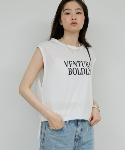 GALLARDAGALANTE(ガリャルダガランテ)の「フレンチシアーT(Tシャツ/カットソー・レディース・ホワイト/ピンク/チャコールグレー・FREE)」の5枚目の写真