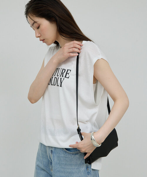 GALLARDAGALANTE(ガリャルダガランテ)の「フレンチシアーT(Tシャツ/カットソー・レディース・ホワイト/ピンク/チャコールグレー・FREE)」の6枚目の写真