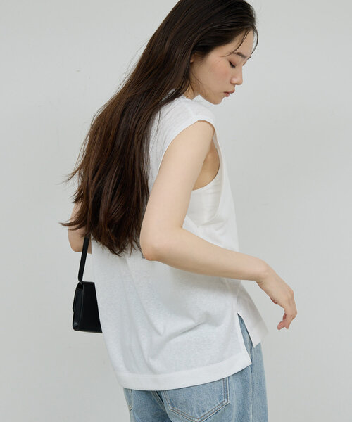 GALLARDAGALANTE(ガリャルダガランテ)の「フレンチシアーT(Tシャツ/カットソー・レディース・ホワイト/ピンク/チャコールグレー・FREE)」の7枚目の写真