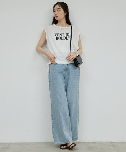 GALLARDAGALANTE(ガリャルダガランテ)の「フレンチシアーT(Tシャツ/カットソー・レディース・ホワイト/ピンク/チャコールグレー・FREE)」の8枚目の写真