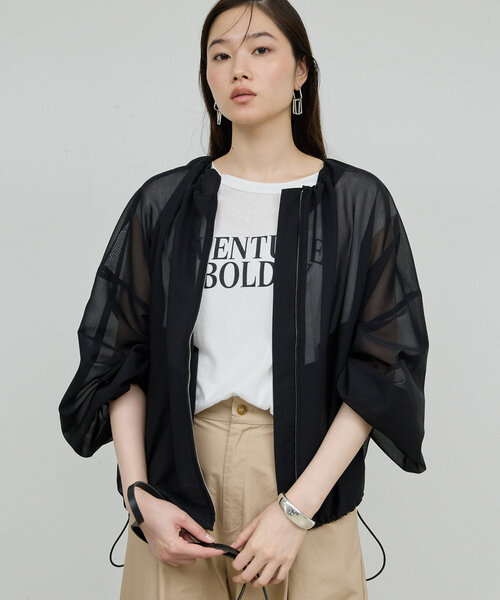 GALLARDAGALANTE(ガリャルダガランテ)の「フレンチシアーT(Tシャツ/カットソー・レディース・ホワイト/ピンク/チャコールグレー・FREE)」の13枚目の写真