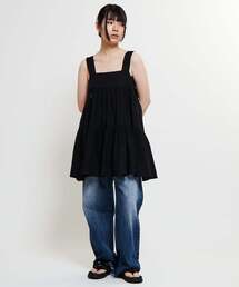 SOFFITTO（ソフィット）の「《コラボ》【Soffitto×TINDA】ティアード切替チュニック丈キャミソール（キャミソール）」