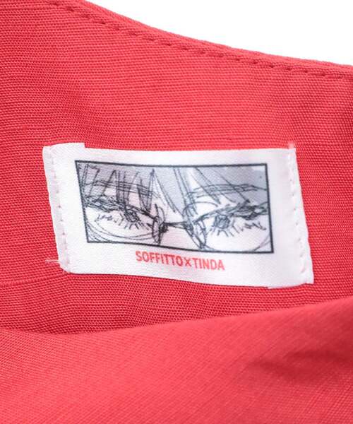 SOFFITTO(ソフィット)の「《コラボ》【Soffitto×TINDA】ティアード切替チュニック丈キャミソール(キャミソール・レディース・ブラック/レッド・FREE)」の16枚目の写真