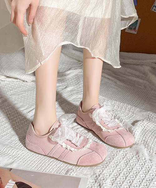 セール】レースリボンスニーカー（スニーカー）｜shoes365