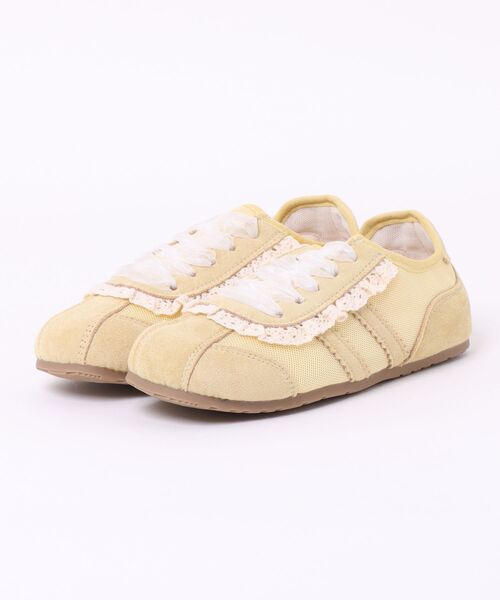 shoes365(シューズスリーシックスファイヴ)の「レースリボンスニーカー(スニーカー・レディース・ピンク/オフホワイト/シルバー/イエロー・23.5cm/24.5cm/23.0cm/24.0cm/25.0cm/22.5cm)」の17枚目の写真