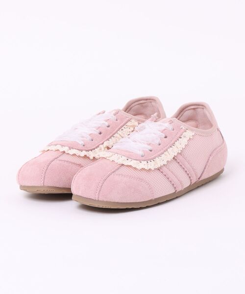 shoes365(シューズスリーシックスファイヴ)の「レースリボンスニーカー(スニーカー・レディース・ピンク/オフホワイト/シルバー/イエロー・23.5cm/24.5cm/23.0cm/24.0cm/25.0cm/22.5cm)」の16枚目の写真