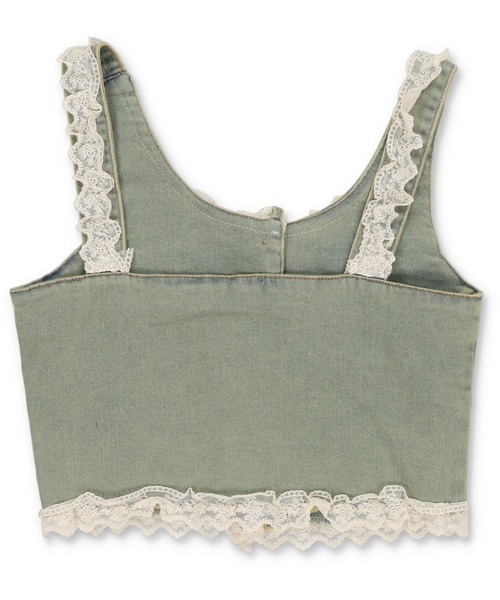 SPINNS(スピンズ)の「ショート丈デニムベスト/レース/NEO森ガール(ベスト・レディース・その他/ブラウン・ONESIZE)」の20枚目の写真