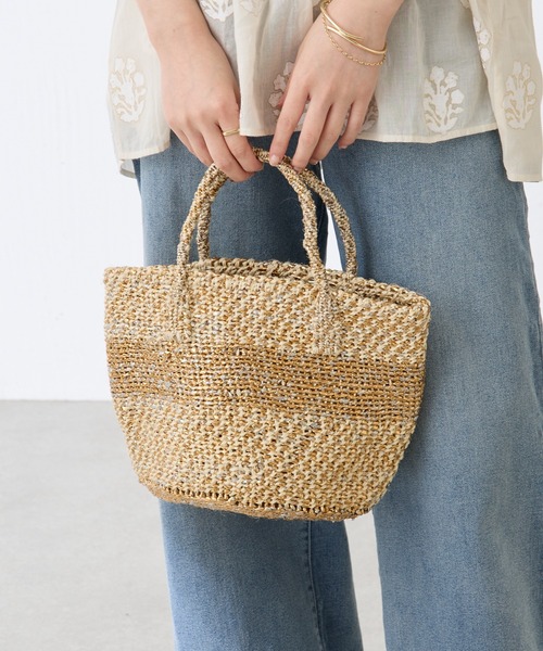 COLLAGE GALLARDAGALANTE（コラージュガリャルダガランテ）の「Africansquare/カゴバッグ（かごバッグ・レディース・ゴールド・FREE）」の4枚目の写真