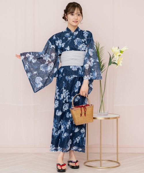 WILLSELECTION(ウィルセレクション)の「ニュアンスフラワーレース浴衣SET(ワンピース・レディース・ピンク/ホワイト/ネイビー・FREE)」の22枚目の写真