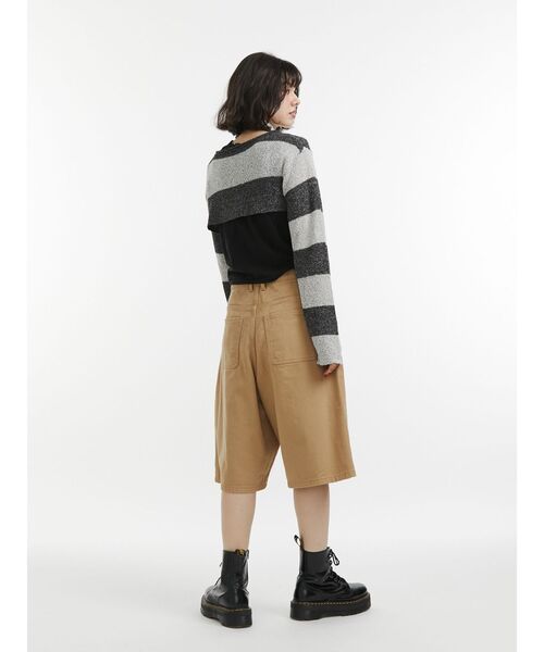 jouetie（ジュエティ）の「ストールセットボーダーショートカーデ（カーディガン/ボレロ・レディース・ブラック/ピンク/ブルー・MEDIUM）」の8枚目の写真