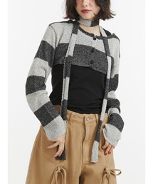 jouetie | ストールセットボーダーショートカーデ(カーディガン/ボレロ)