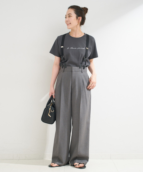 B.C STOCK(ベーセーストック)の「ウォッシャブル / スムースワンポイントロゴTEE(Tシャツ/カットソー・レディース・ホワイト/ブラウン/ブラック系その他・FREE)」の10枚目の写真