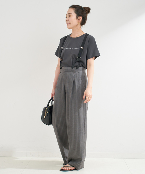 B.C STOCK(ベーセーストック)の「ウォッシャブル / スムースワンポイントロゴTEE(Tシャツ/カットソー・レディース・ホワイト/ブラウン/ブラック系その他・FREE)」の9枚目の写真