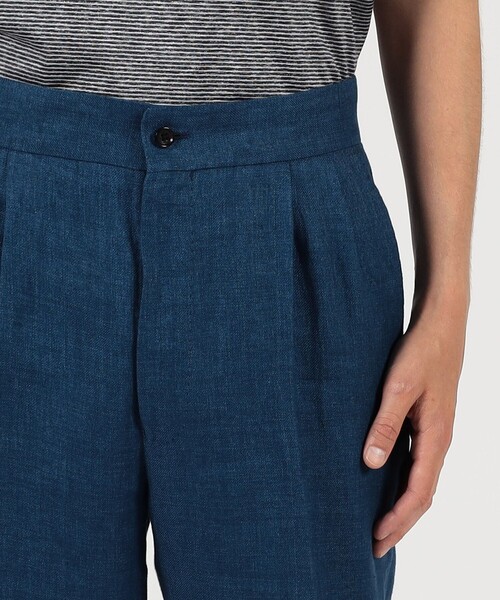 TOMORROWLAND　リネン バックベルト ペグトップスラックス リネン バックベルト ペグトップスラックス SOLBIATI （スラックス