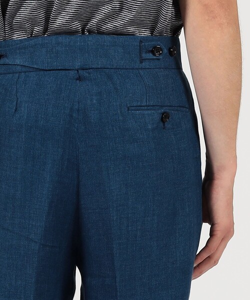 TOMORROWLAND　リネン バックベルト ペグトップスラックス リネン バックベルト ペグトップスラックス SOLBIATI（スラックス