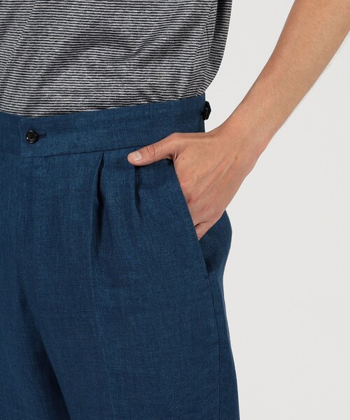 TOMORROWLAND　リネン バックベルト ペグトップスラックス リネン バックベルト ペグトップスラックス SOLBIATI（スラックス