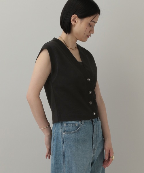 A part by（アパートバイ）の「ミラノリブベスト（ベスト・レディース・ライトグレー/ボルドー/ブラック・FREE）」の19枚目の写真