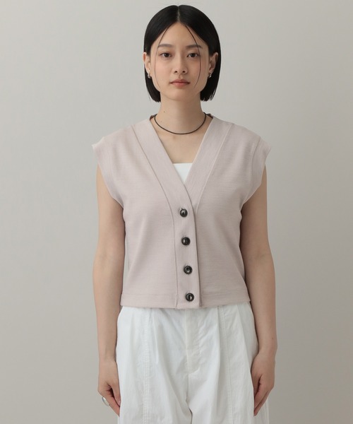 A part by（アパートバイ）の「ミラノリブベスト（ベスト・レディース・ライトグレー/ボルドー/ブラック・FREE）」の11枚目の写真