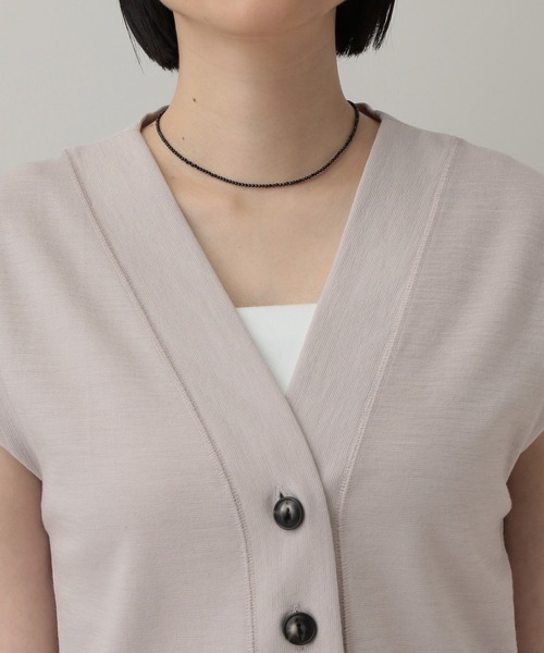 A part by（アパートバイ）の「ミラノリブベスト（ベスト・レディース・ライトグレー/ボルドー/ブラック・FREE）」の7枚目の写真