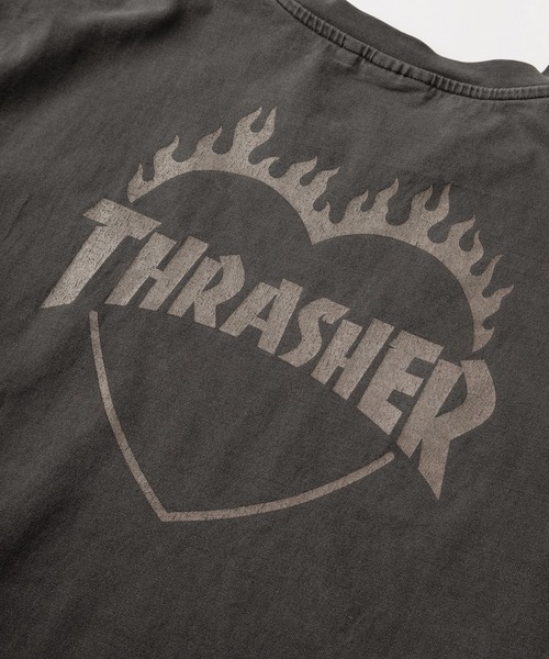 THRASHER(スラッシャー)の「【70】【THRASHER/スラッシャー】ピグメント加工 ファイヤー ハートロゴ Tシャツ/バックプリント/26SS新色追加(Tシャツ/カットソー・レディース・サックスブルー/チャコールグレー/グレー/ピンク/ブラウン/ダークグレー/グレー系その他・M/L/XL)」の16枚目の写真