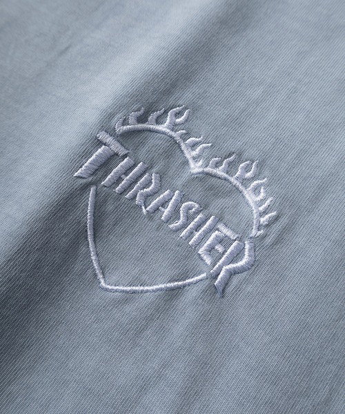 激レア THRASHER ファイヤーハートロゴ Tシャツ Mアッシュグレー 激レア THRASHER ファイヤーハートロゴ Tシャツ Mアッシュグレー