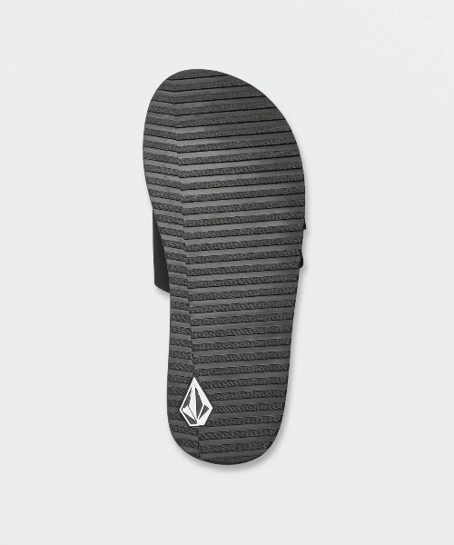 VOLCOM(ボルコム)の「【VOLCOM/ボルコム】 Recliner Slides /アッパーストラップヌバックスライドサンダル(シャワサン)(サンダル・メンズ・ブラック×ホワイト・8/9/10)」の2枚目の写真