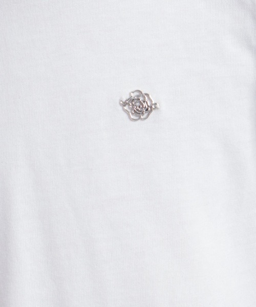axes femme（アクシーズファム）の「リボンチュール袖Ｔシャツ（Tシャツ/カットソー・キッズ・ホワイト/ブラック・MEDIUM/LARGE/X-LARGE）」の21枚目の写真