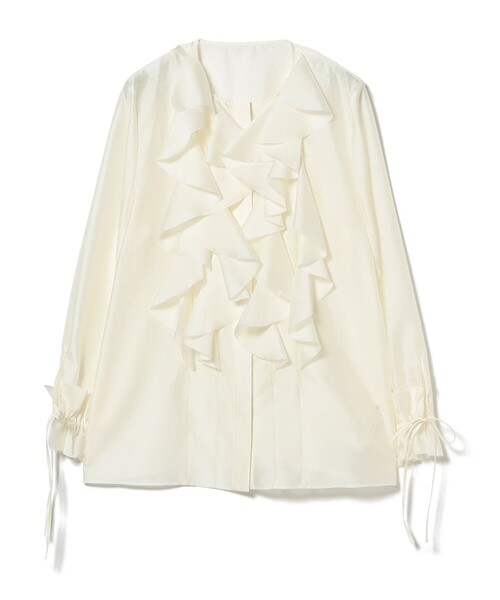 EFFE BEAMS(エッフェビームス)の「フリル オーガンジー ブラウス(シャツ/ブラウス・レディース・ネイビー/ピンク/オフホワイト・38/36)」の10枚目の写真