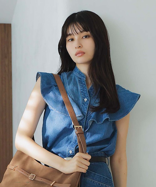 OUR　アワーホーム　きれいめデニムブラウス OURHOME きれいめデニムブラウス