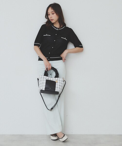 index（インデックス）の「【2WAY】持ち手フリルトートバッグ（トートバッグ・レディース・ブラック系/ベージュ系4/ブラック・00）」の6枚目の写真