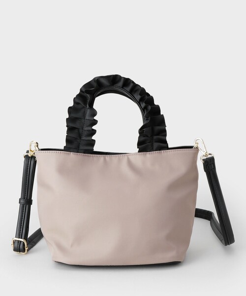 index（インデックス）の「【2WAY】持ち手フリルトートバッグ（トートバッグ・レディース・ブラック系/ベージュ系4/ブラック・00）」の15枚目の写真