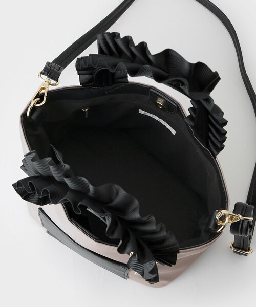 index（インデックス）の「【2WAY】持ち手フリルトートバッグ（トートバッグ・レディース・ブラック系/ベージュ系4/ブラック・00）」の17枚目の写真