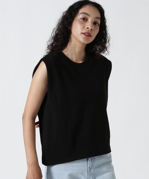 YENN（イエン）の「YENN（イエン）SLEEVELESS SWEAT PO（Tシャツ/カットソー・レディース・ブラック/その他6・F）」の2枚目の写真