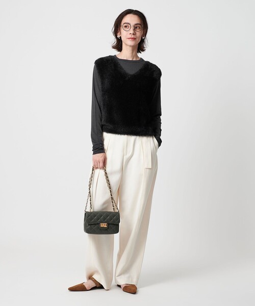 セール】シャギーVネック ニットベスト（ベスト）｜BEAUTY&YOUTH