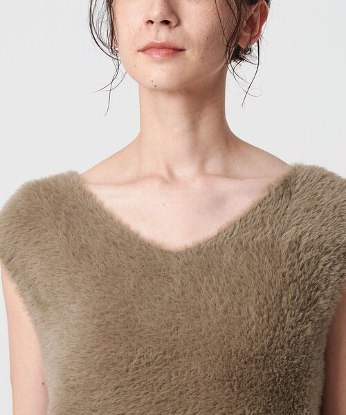 セール】シャギーVネック ニットベスト（ベスト）｜BEAUTY&YOUTH