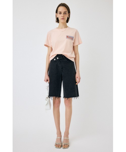 MOUSSY(マウジー)の「CROSS WAIST ハーフパンツ(デニムパンツ・レディース・ライトブルー/ブラック・0/1/2)」の7枚目の写真