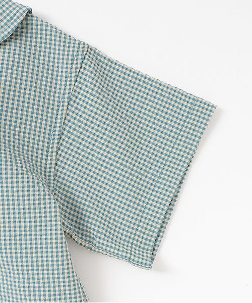 sense of wonder（センスオブワンダー）の「サッカーギンガムセーラーシャツ【日本製】（シャツ/ブラウス・キッズ・グリーン/オレンジ/プラム・90cm/110cm/130cm/100cm/120cm）」の7枚目の写真