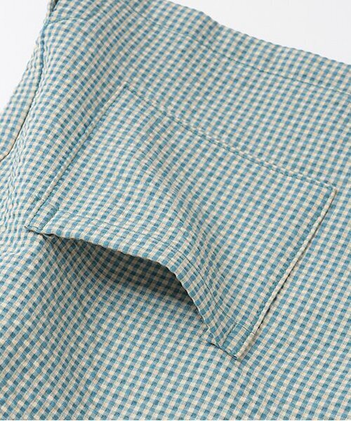 sense of wonder（センスオブワンダー）の「サッカーギンガムセーラーシャツ【日本製】（シャツ/ブラウス・キッズ・グリーン/オレンジ/プラム・90cm/110cm/130cm/100cm/120cm）」の8枚目の写真