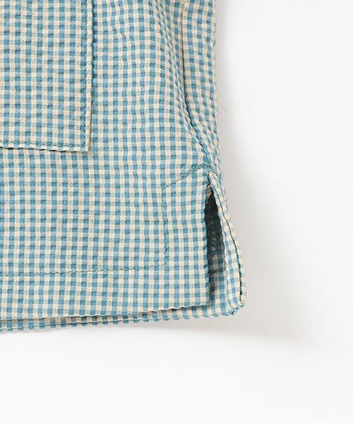 sense of wonder（センスオブワンダー）の「サッカーギンガムセーラーシャツ【日本製】（シャツ/ブラウス・キッズ・グリーン/オレンジ/プラム・90cm/110cm/130cm/100cm/120cm）」の9枚目の写真