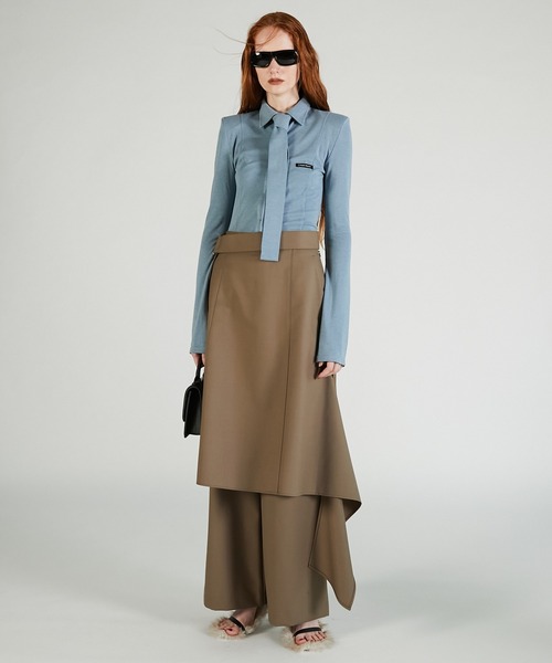 PRANK PROJECT（プランクプロジェクト）の「【Pre-Order】ネクタイスリムシャツ / Necktie Slim Shirt（その他トップス・レディース・ライトブルー/ライトイエロー/チャコールグレー・FREE）」の12枚目の写真