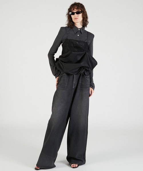 PRANK PROJECT（プランクプロジェクト）の「【Pre-Order】ネクタイスリムシャツ / Necktie Slim Shirt（その他トップス・レディース・ライトブルー/ライトイエロー/チャコールグレー・FREE）」の14枚目の写真