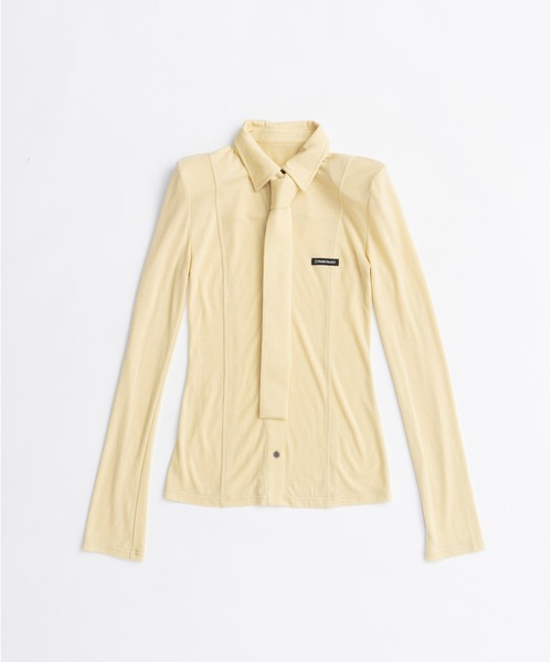 PRANK PROJECT（プランクプロジェクト）の「【Pre-Order】ネクタイスリムシャツ / Necktie Slim Shirt（その他トップス・レディース・ライトブルー/ライトイエロー/チャコールグレー・FREE）」の22枚目の写真