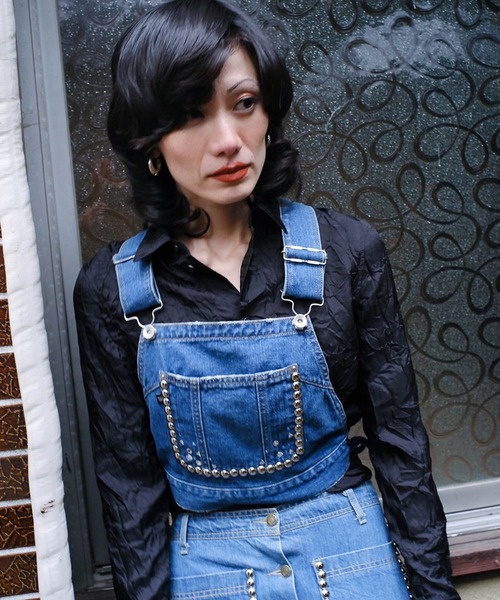 G.V.G.V.(ジーヴィージーヴィー)の「WRINKLE SATIN SHIRT(シャツ/ブラウス・レディース・ブラック/セージグリーン・ONE SIZE)」の19枚目の写真