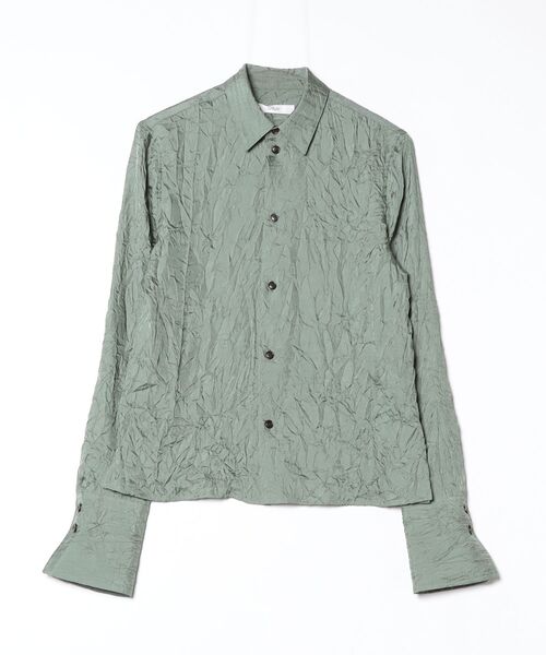 G.V.G.V.(ジーヴィージーヴィー)の「WRINKLE SATIN SHIRT(シャツ/ブラウス・レディース・ブラック/セージグリーン・ONE SIZE)」の17枚目の写真