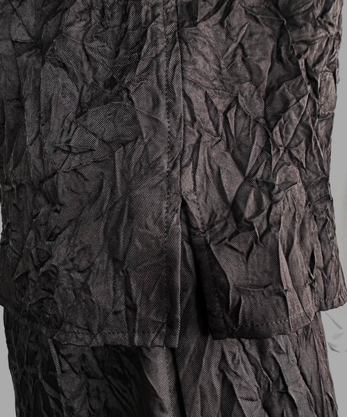 G.V.G.V.(ジーヴィージーヴィー)の「WRINKLE SATIN SHIRT(シャツ/ブラウス・レディース・ブラック/セージグリーン・ONE SIZE)」の6枚目の写真